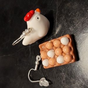 Chicken or the Egg Earrings